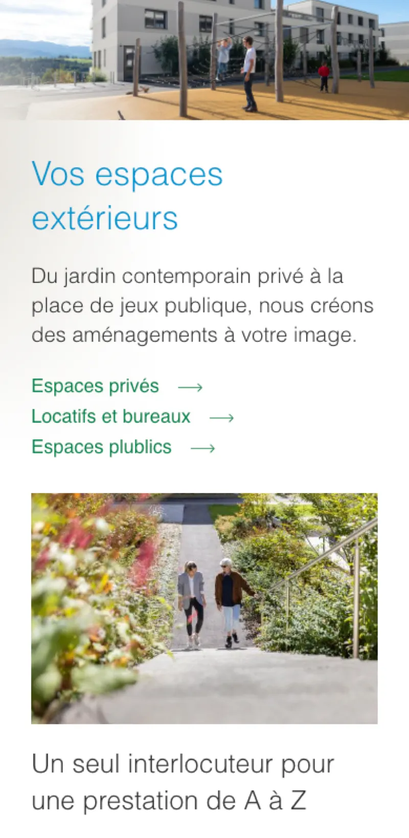 Capture d'écran du site en mobile