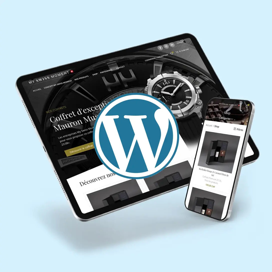 Image illustrant le service de la création de sites avec le CMS WordPress